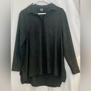 ravel Black Hi/Lo Long Sleeved Button Down Shirt / Jacket Size L